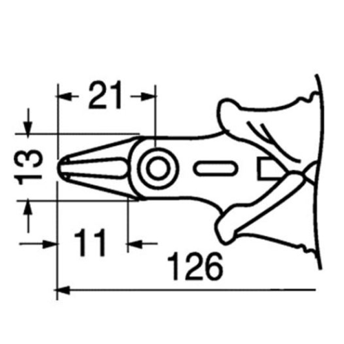 Tronchesina a taglio raso TR5000R disegno